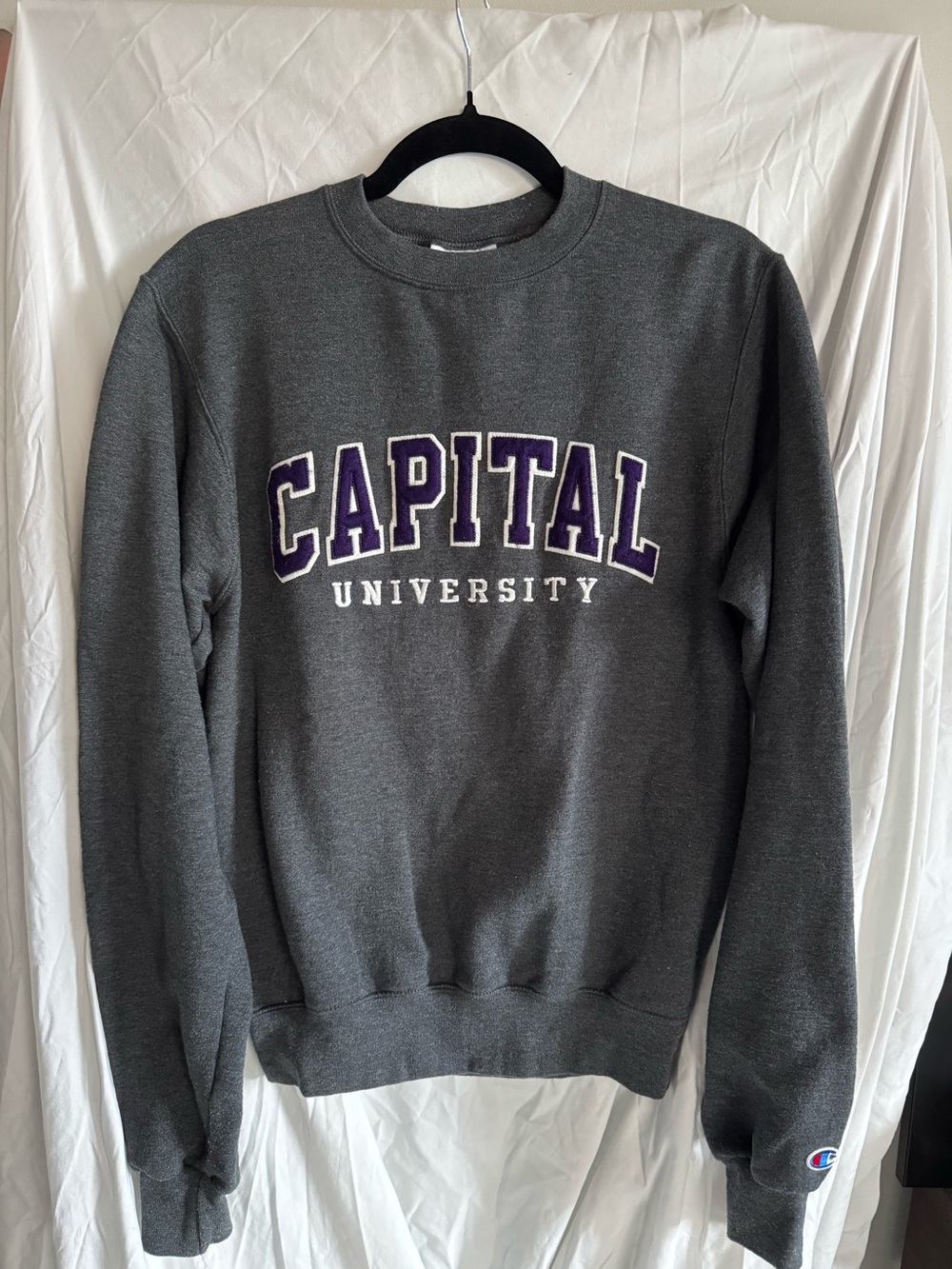 Champion Capital University Ohio Gray Collegiate Crewneck Sweatshirt XS